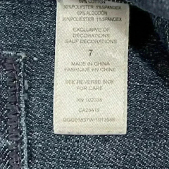 Guess Girls Denim Jean Cropped Embellished Jacket Size 7 - Picture 6 of 12